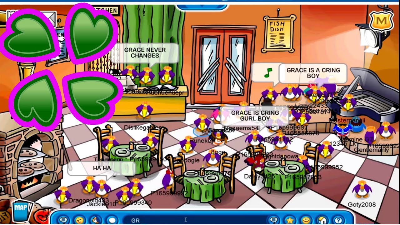 Club Penguin: Cring in the Pizza parlor - YouTube