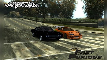 NFS:MW | Fast and Furious mod | Brian(Supra) Vs. Dom(Charger R/T)