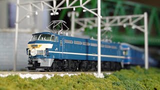 鉄道模型　Nゲージ　【24系25形寝台特急「あさかぜ」】　EF66 0番台 後期形 (TOMIX) / EF65 1000番台 後期形 (KATO) ＋ 24系25形客車 × 15両 (TOMIX)