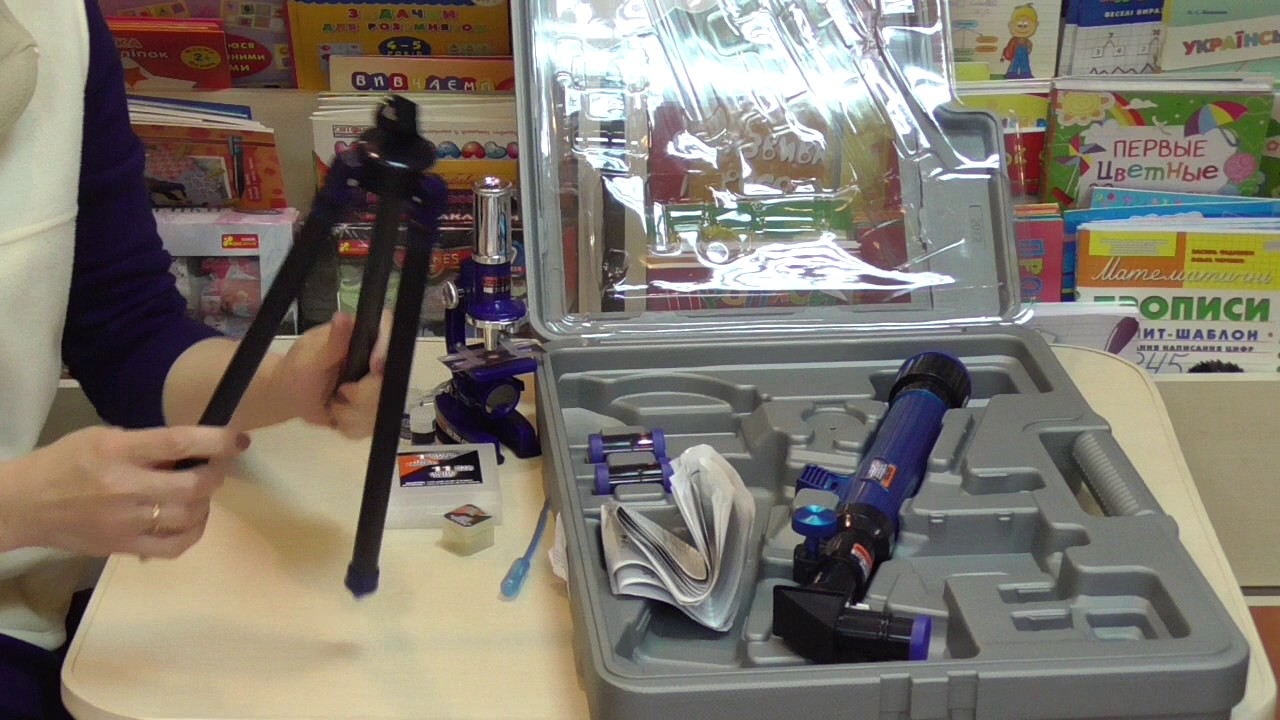 Набор микроскоп 100х200х450х + телескоп 20х30х40х Eastcolight