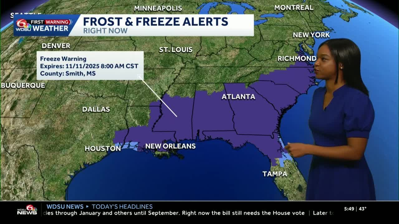 Alert Day: Freeze Warning in effect as temperatures dip below freezing ...