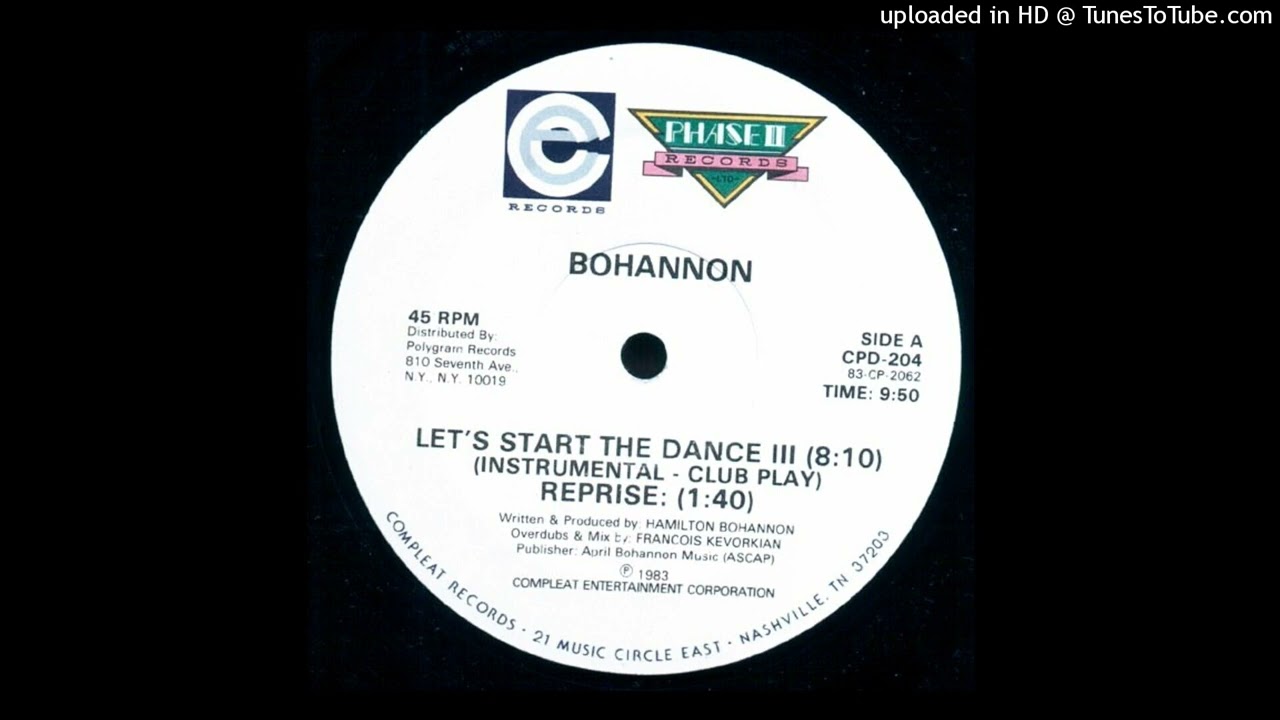 Hamilton Bohannon~Let's Start The Dance III [Francois Kevorkian's Instrumental]
