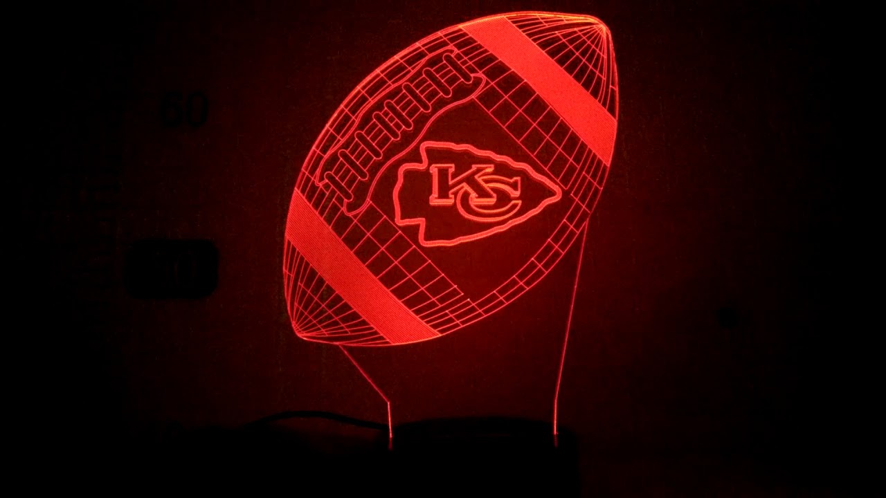 Kansas City Chiefs 3D LED Night Light American football NFL Table Lamp