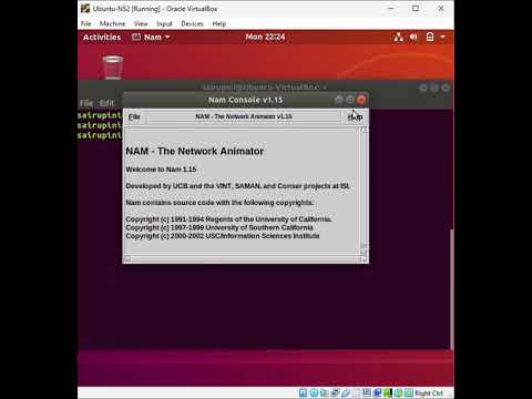 NS2 execution of simulation protocols