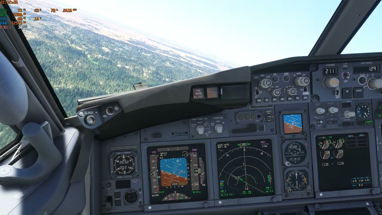 Touch and go with PMDG B737 on MSFS at Spokane airport (KGEG)