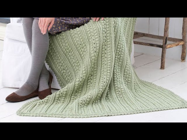 Braided Cable Baby Blanket Knitting Pattern Aran Yarn ENGLISH 