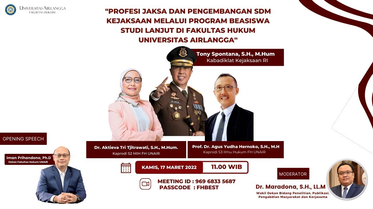 FH UNAIR -  Profesi Jaksa dan Pengembangan SDM Kejaksaan