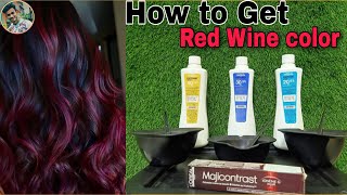 Red Wine (Magenta Red)Hair color/How to do Red wine color #lorealprofessional #haircolor