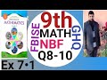 Math Class 9 Ex 7•1 Q (8---10) Distance Formula Plot The Points NBF FBISE By Ghulam Hussain Qamar