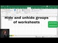 Hide and unhide groups of worksheets automatically in Excel