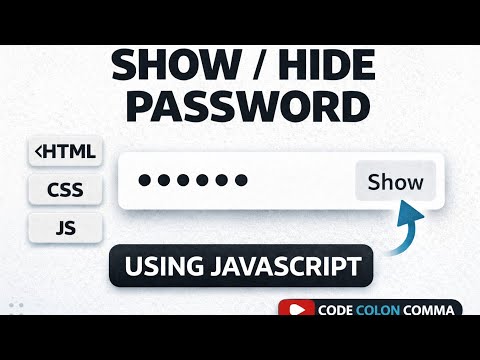 Password Show/Hide Feature 🔒👁️ | Web Dev Project | HTML CSS JS