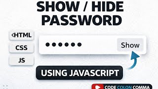 Password Show/Hide Feature 🔒👁️ | Web Dev Project | HTML CSS JS