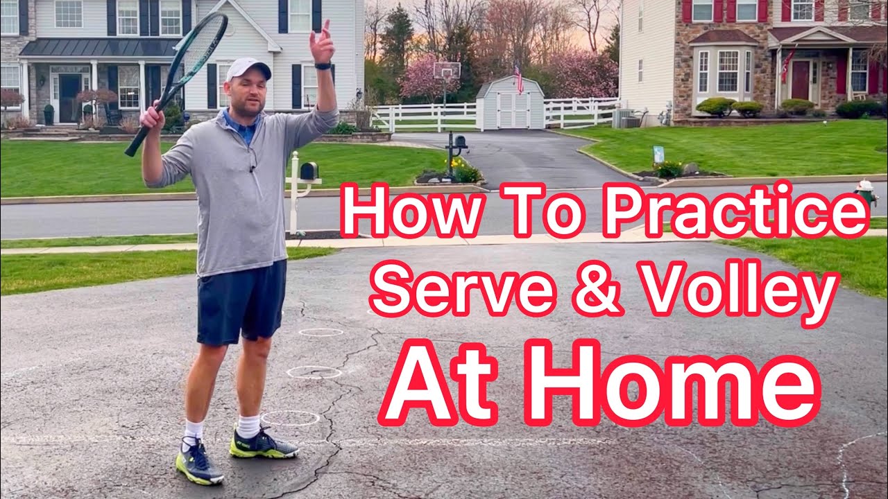 How To Practice Serve & Volley At Home (Tennis Footwork & Strategy