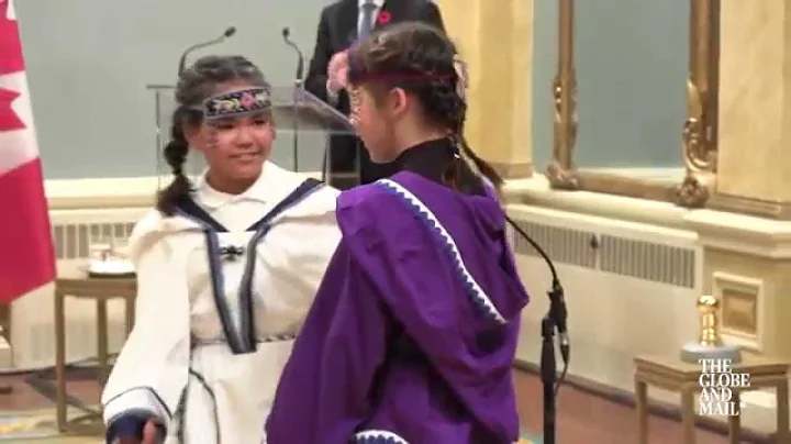 Young Inuit throat singers perform at Trudeau's swearing-in ceremony