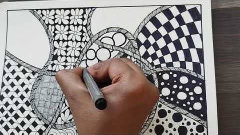 Very Simple Zentangle art! anyone can draw.. #drawing #doodling #creativity #zentangle #lineart