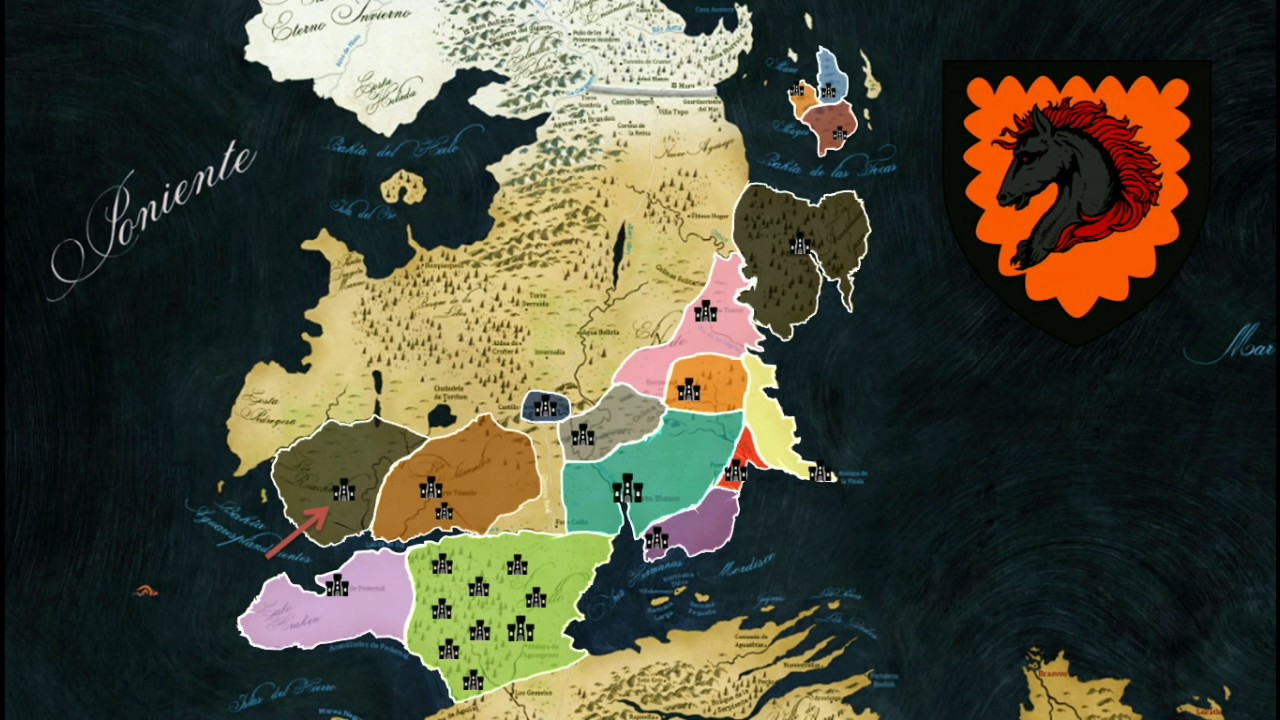 Mapa de Las Casas del Norte - ASOIAF - YouTube