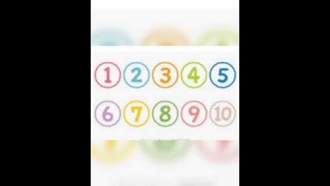 Oral counting 1 till 10