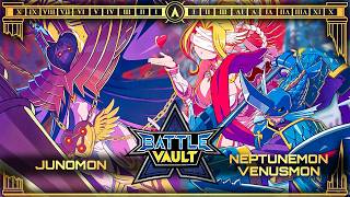 Junomon Hysteric Mode VS Neptunemon & Venusmon | BATTLE VAULT Olympus XII - Episode 2 | Digimon TCG