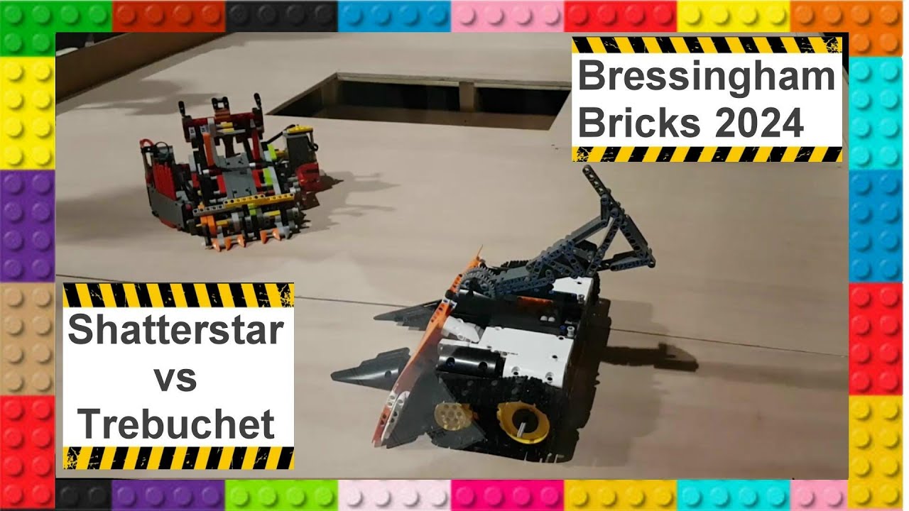 Shatterstar vs Trebuchet - Lego Robot Battle (Bressingham Bricks 2024 Sun S2B6)