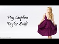Taylor Swift Hey Stephen Lyrics mp3