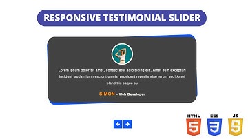 Responsive Testimonial Slider using HTML, CSS & JavaScript