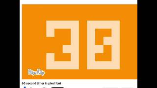 Information 60 second timer in pixel font News