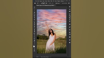 Sky replacement photoshop - tutorial ! #short #photoshop