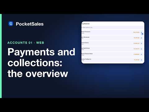 Payments and collections at a glance — PocketSales tutorial