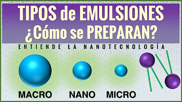 ¿Cuáles son los 3 tipos de emulsiones?