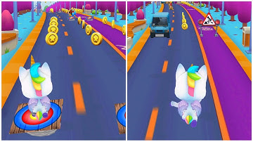 PLAY GAME UNICORN RUNNER 2 MAGICAL RUNNING ADVENTURE #10 | SHORT VIDEO FUNNY GAME | ANDROID/IOS