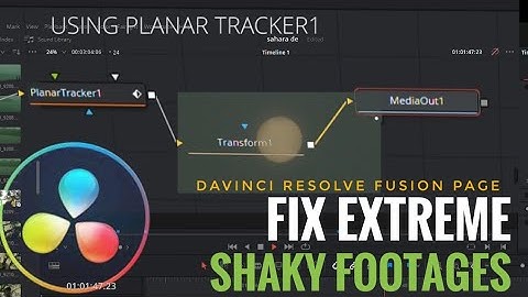 Fix extreme shaky footage on Davinci Resolve! Fusion Fx Planar Tracker