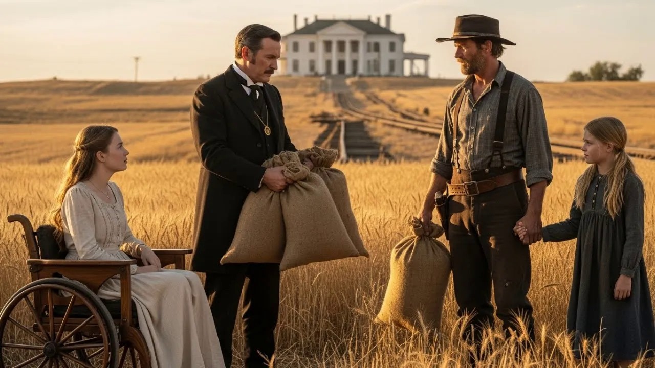 Un Magnate Ferroviario Cambió a Su Hija Paralizada por Trigo—Hasta Que un Viudo con una Hija La