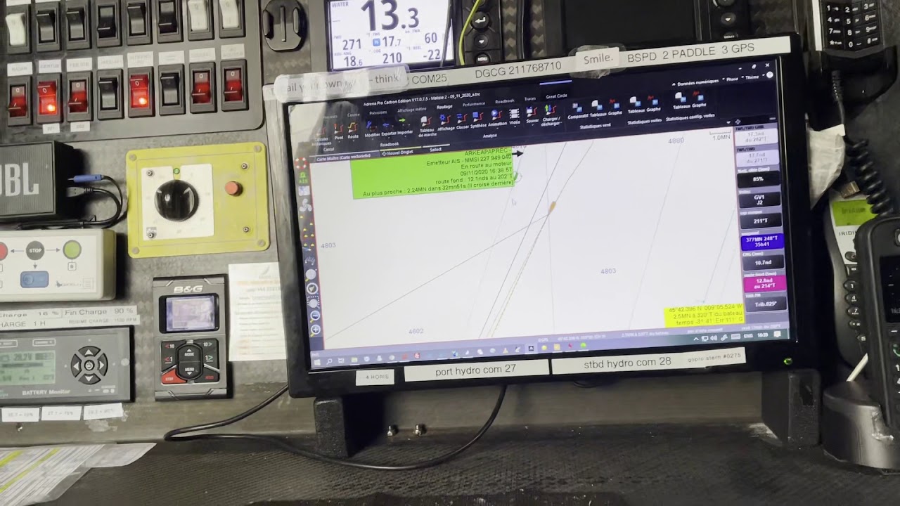 Day 1 - 19:32pm -Boris's sailing conditions - Vendée Globe 2020