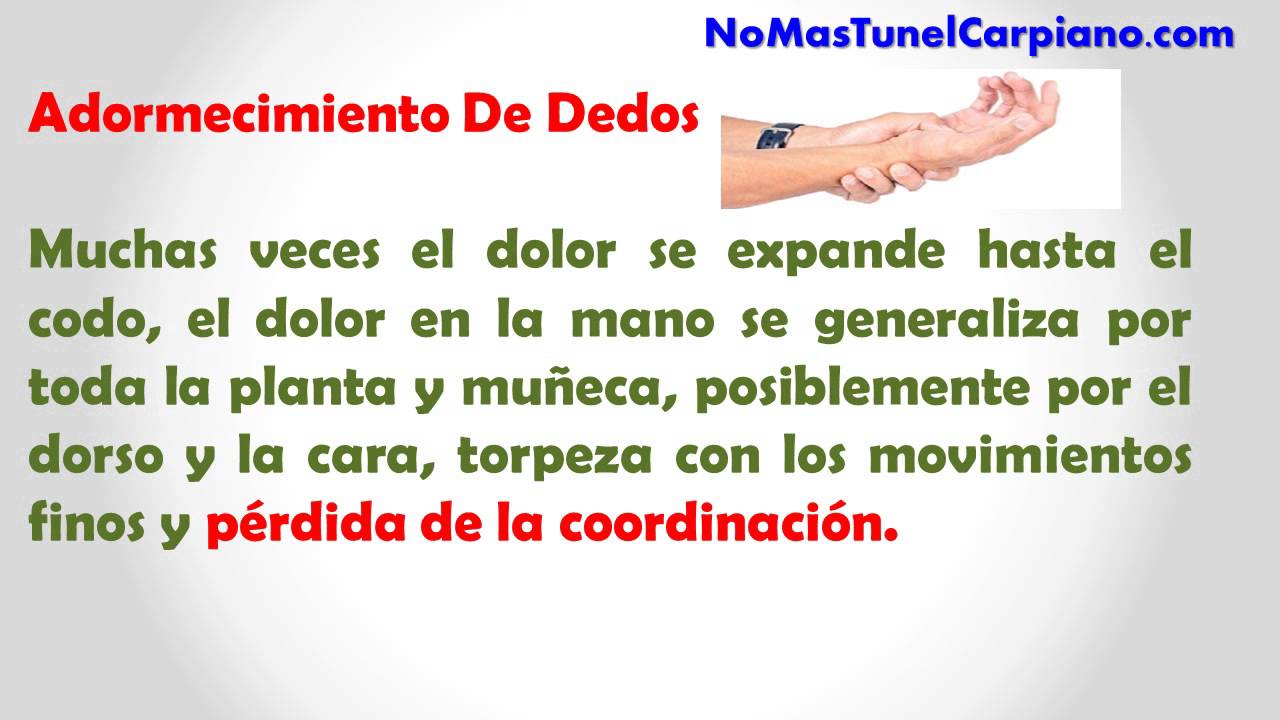 por que se duermen los dedos de las manos