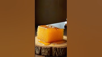 Satisfying Honeycomb Slice 🍯✨ #shorts #honey #honeycomb #asmr #satisfying #foodie #relaxing #viral