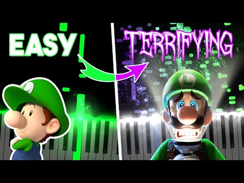 5 Levels of Luigi's Mansion Theme | EASY to TERRIFYING