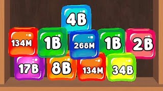 Merge Cube 2048 3D - ASMR Gameplay (Cubes Math, Level Up NumberBlocks Jelly Balls) Part 012 screenshot 4