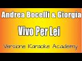 Andrea bocelli e giorgia   vivo per lei  versione karaoke academy italia