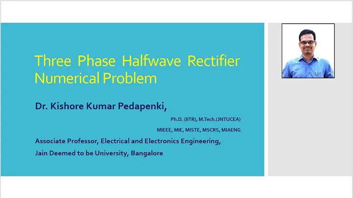 Three Phase Halfwave Rectifier - Numerical Problem