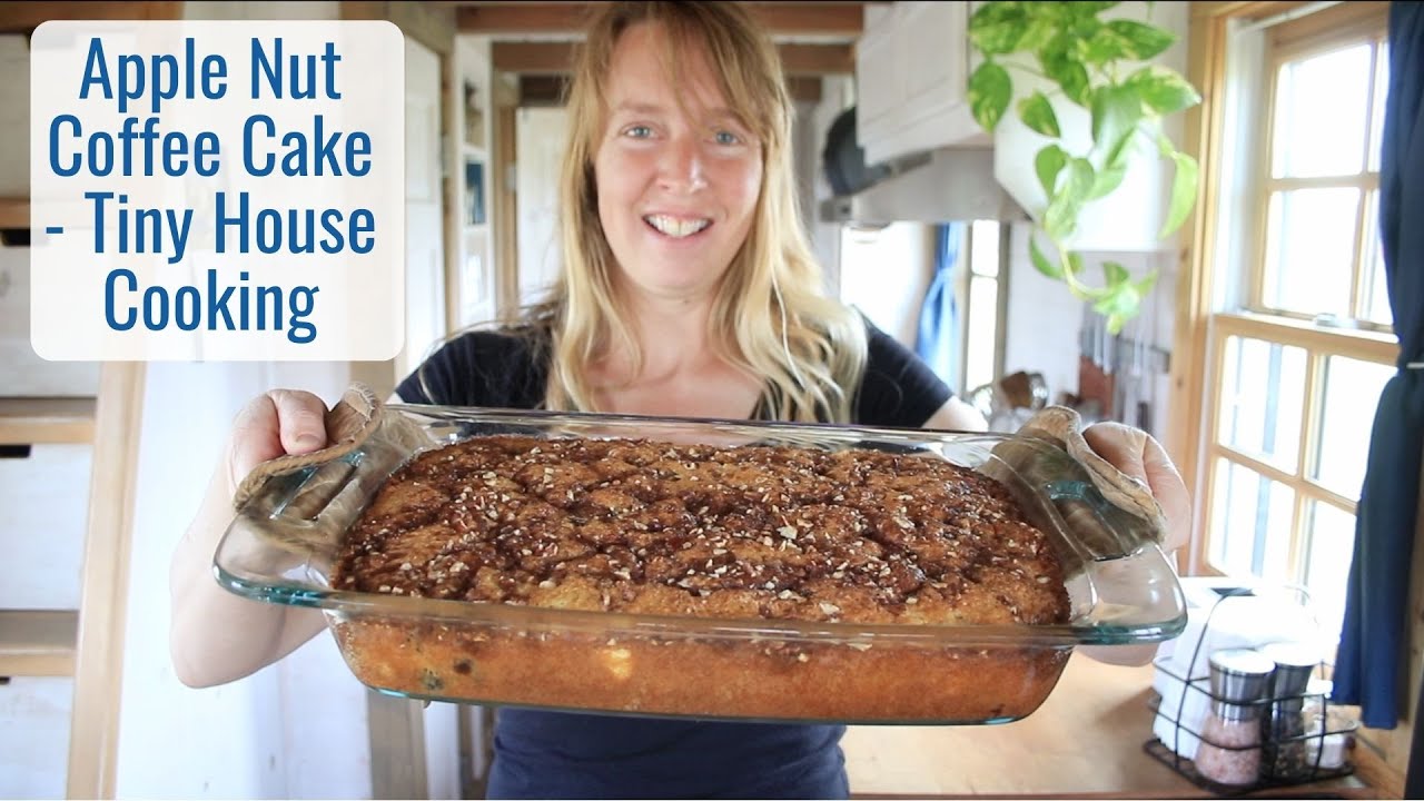 Apple Nut Coffee Cake with Dried Cherries - Tiny House Cooking