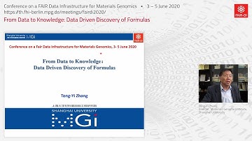 Tong-Yi Zhang: From Data to Knowledge: Data Driven Discovery of Formulas
