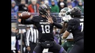 Clayton Thorson (Northwestern QB) vs Michigan State - 2017