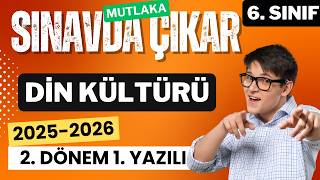 6. Sınıf Din Kültürü 2. Dönem 1. Yazılı - Senaryo 2025 2026