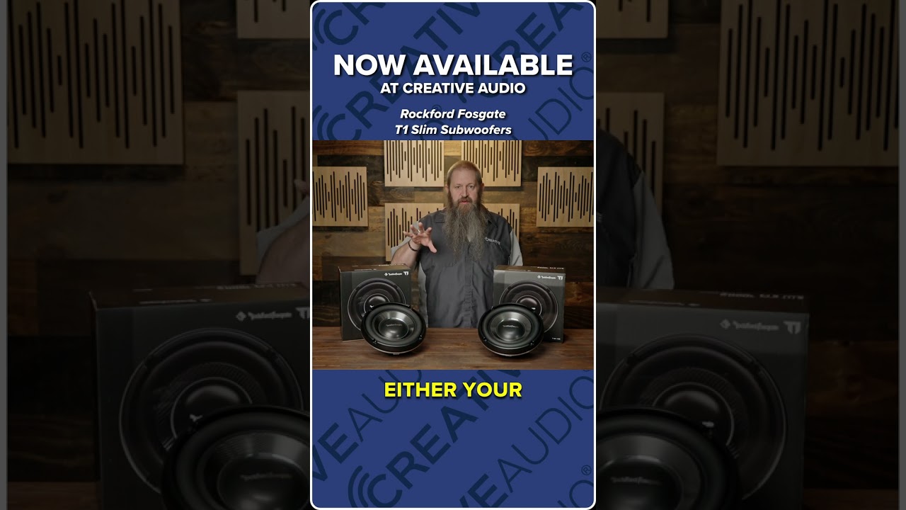 НОВЫЕ обновленные тонкие сабвуферы Rockford Fosgate T1 | НОВИНКА от Creative Audio!