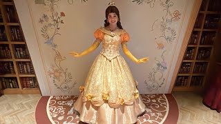 A Disney Royal Encounter Meet & Greet with Belle in NEW Dress at Disneyland Hotel, Disneyland Paris