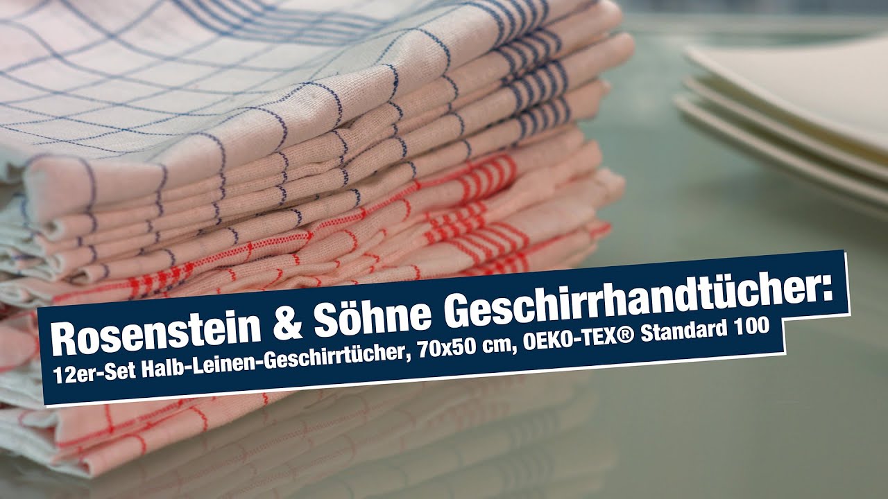 Rosenstein & Söhne : 24 torchons à vaisselle 70 x 50 Rosenstein & Söhne : 24 torchons à vaisselle 70 x 50
