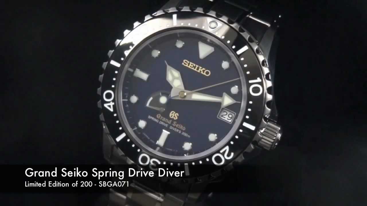 Grand Seiko Diver Limited Edition SBGA071 watch review - YouTube