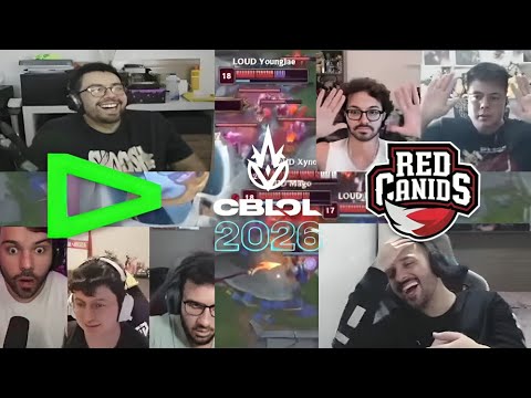 A VIRADA MAIS ABSURDA do CBLOL 2026! 😱 STREAMERS REAGEM ao final de LOUD vs RED