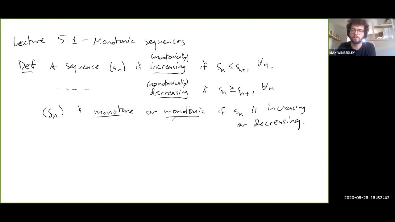 monotonic sequence meaning monotonic sequence meaning