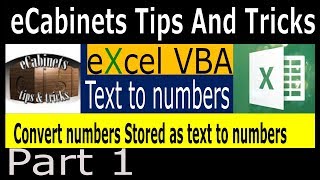 Convert numbers stored as text with excel vba Part1
